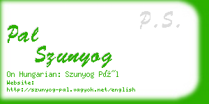 pal szunyog business card